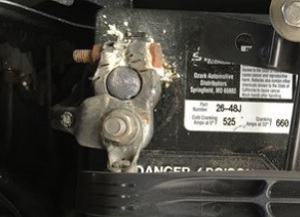 broken battery terminal